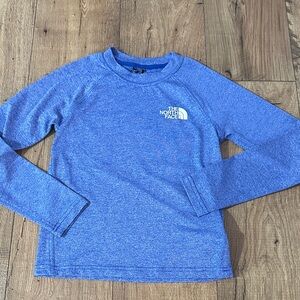 The North Face Kids Heather Blue Long Sleeve Tee SPF40